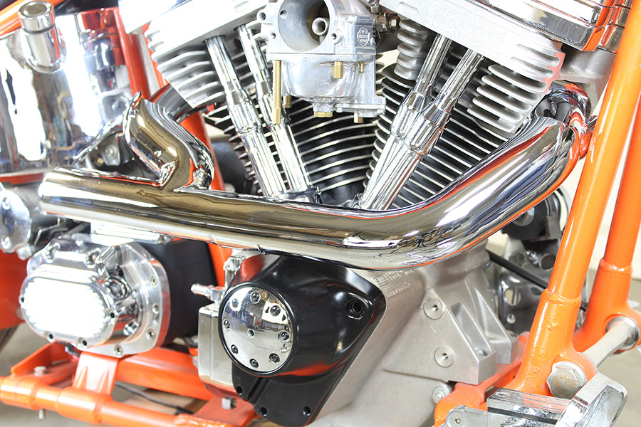HARLEY 2:1 Siamese Auspuffkrümmer-Set Chrom passend für 0-  Custom, Anwendung