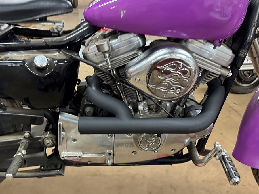 HARLEY 2:1 Siamese Auspuffkrümmer-Set Schwarz Passend für 0- Custom, Anwendung