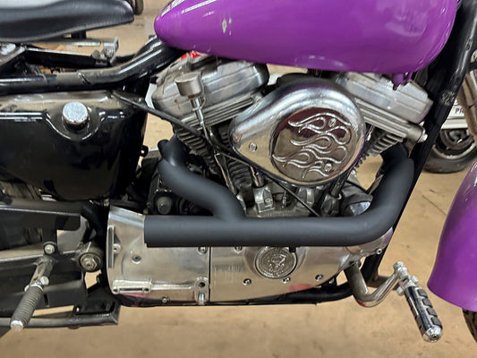 HARLEY 2:1 Siamese Auspuffkrümmer-Set Schwarz Passend für 0- Custom, Anwendung