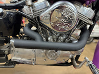 HARLEY 2:1 Siamese Auspuffkrümmer-Set Schwarz Passend für 0- Custom, Anwendung