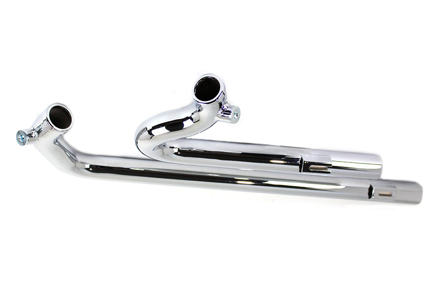 HARLEY Auspuff Drag Pipe Set Chrom Shotgun Style Passend für 1991-2017 FXD,