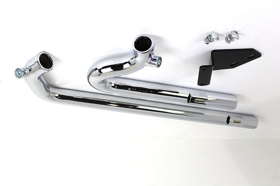 HARLEY Auspuff Drag Pipe Set Chrom Shotgun Style Passend für 1991-2017 FXD,