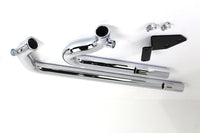 HARLEY Auspuff Drag Pipe Set Chrom Shotgun Style Passend für 1991-2017 FXD,