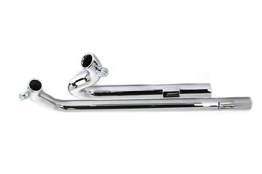 HARLEY Auspuff Drag Pipe Set Chrom Shotgun Style Passend für 1991-2017 FXD,