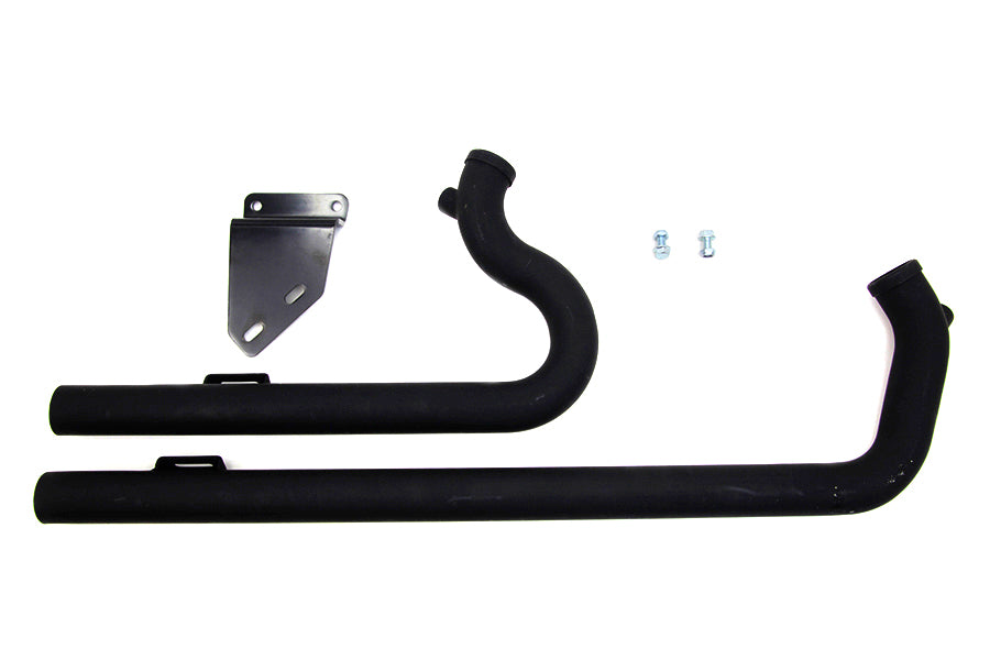 HARLEY Auspuffanlage Drag Pipe Set schwarz Schrotflinten-Stil passend für 1991–2017 FXD,