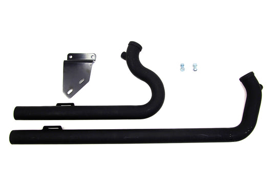 HARLEY Auspuffanlage Drag Pipe Set schwarz Schrotflinten-Stil passend für 1991–2017 FXD,
