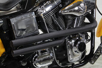 HARLEY Auspuffanlage Drag Pipe Set schwarz Schrotflinten-Stil passend für 1991–2017 FXD,