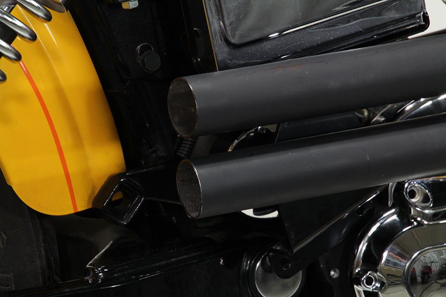 HARLEY Auspuffanlage Drag Pipe Set schwarz Schrotflinten-Stil passend für 1991–2017 FXD,