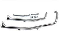 HARLEY Auspuff Drag Pipe Set Fishtail Chrom passend für 2000-2006 FXST,