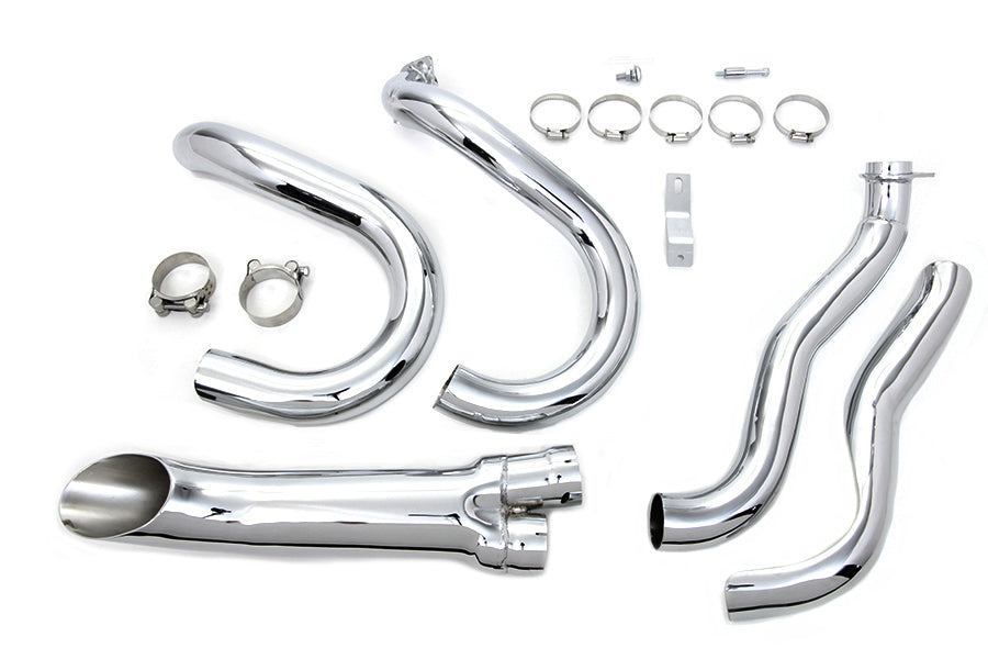 HARLEY Chrom 2-in-1 Krümmer-Set Passt für 1970-1984 FL, 1971-1984 FX,