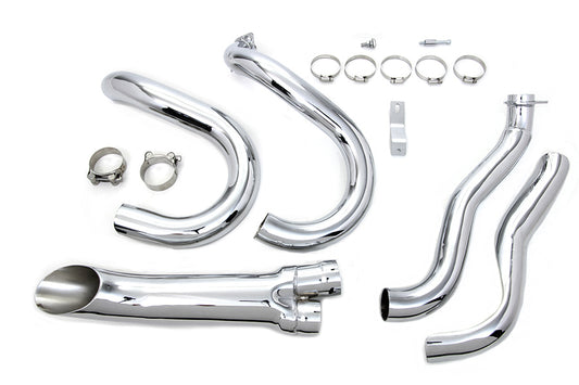 HARLEY Chrom 2-in-1 Krümmer-Set Passt für 1970-1984 FL, 1971-1984 FX,