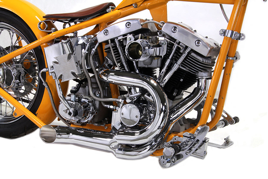 HARLEY Chrom 2-in-1 Krümmer-Set Passt für 1970-1984 FL, 1971-1984 FX,