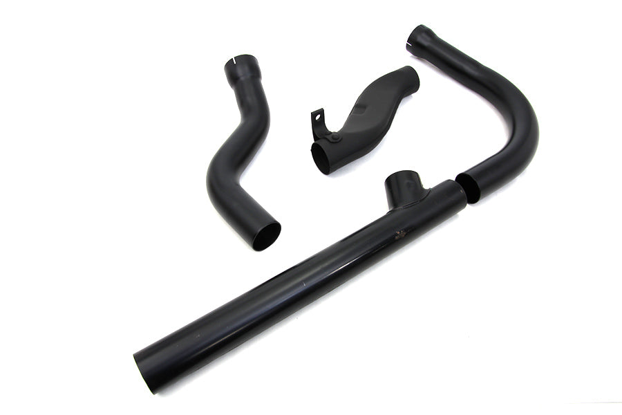 HARLEY Panhead Auspuffkrümmer-Satz schwarz passend für 1958-1964 FL,