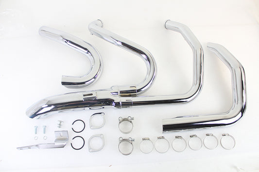 HARLEY Wyatt Gatling 1-3/4 inch 2 into 1 Exhaust Header Set Chrome fits 2014-UP XL,