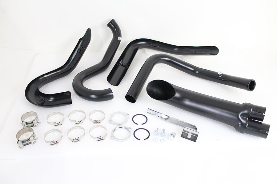 HARLEY Wyatt Gatling 1-3/4 inch 2 into 1 Exhaust Header Set Black fits 2014-UP XL,