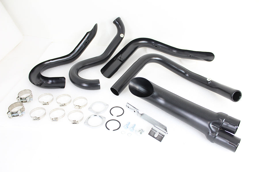 HARLEY Wyatt Gatling 1-3/4 inch 2 into 1 Exhaust Header Set Black fits 2014-UP XL,