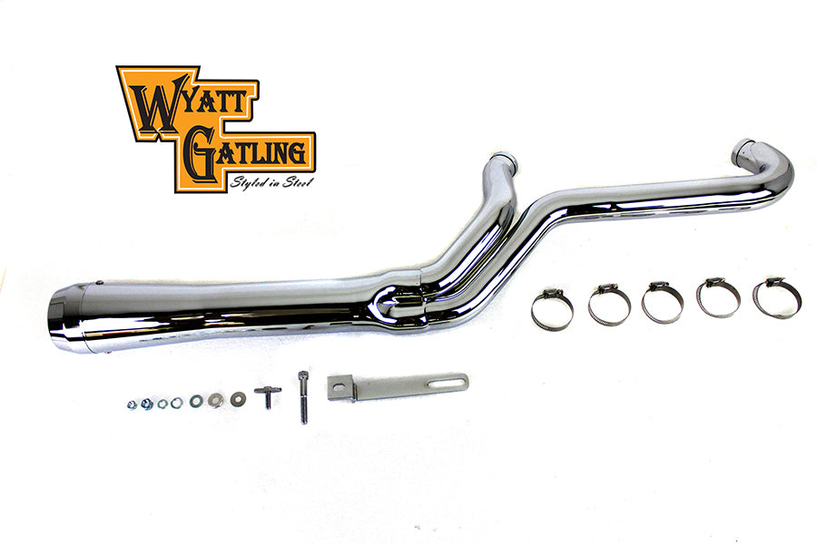 HARLEY Wyatt Gatling 2:1 Taper Megaphone Header Set Chrome fits 2007-2013 XL,