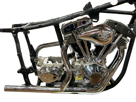 HARLEY Dual Crossover Chrom-Auspuffanlage passend für 1970–1984 FL,