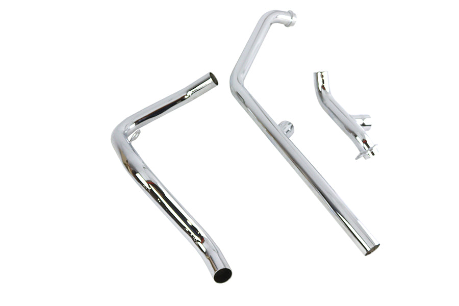 HARLEY Dual Crossover Chrom-Auspuffanlage passend für 1970–1984 FL,