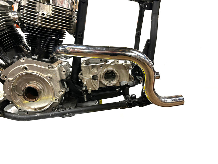 HARLEY Dual Crossover Chrom-Auspuffanlage passend für 1970–1984 FL,