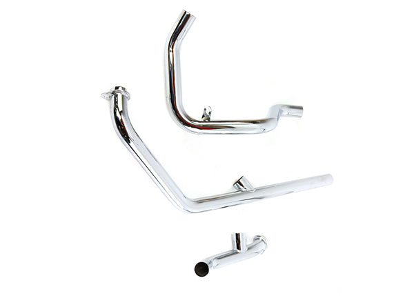 HARLEY Dual Crossover Chrom-Auspuffanlage passend für 1970–1984 FL,