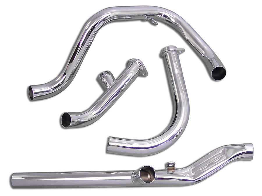 HARLEY Dual Crossover Chrom-Auspuffanlage passend für 1966-1969 FL,