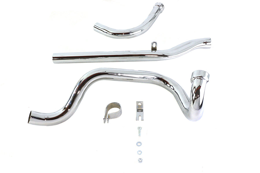 HARLEY Dual Crossover Chrom-Auspuffanlage passend für FL-Modelle von 1948–1964,