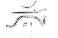 HARLEY Dual Crossover Chrom-Auspuffanlage passend für FL-Modelle von 1948–1964,