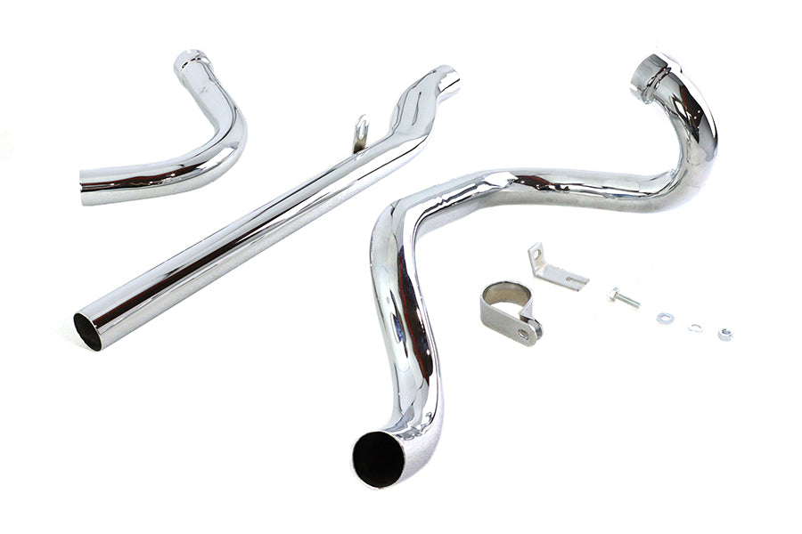 HARLEY Dual Crossover Chrom-Auspuffanlage passend für FL-Modelle von 1948–1964,
