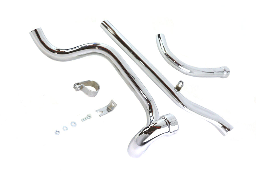 HARLEY Dual Crossover Chrom-Auspuffanlage passend für FL-Modelle von 1948–1964,