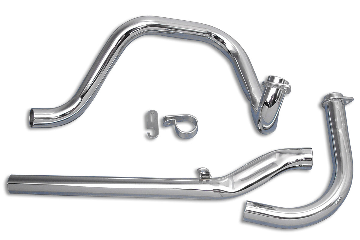 HARLEY Dual Crossover Chromauspuffanlage passend für 1966-1969 FL,