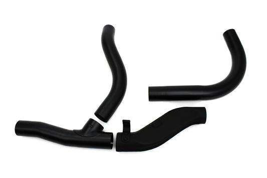 HARLEY Replica 2 into 1 Exhaust Pipe Header Set Black fits 1936-1940 EL,   1941-1947 FL,