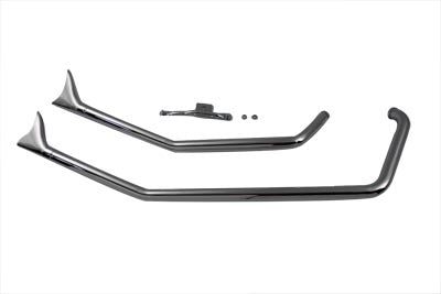 HARLEY Auspuff Drag Pipes Fishtail Chrom passend für 1986-1999 FXST,