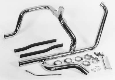 2:1 Dual Crossover Exhaust Header Set Chrome FITS  FXST 1995-1999 FLST 1995-1999