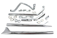 HARLEY True Dual Chrome Auspuffanlage passend für 1970-1984 FL,