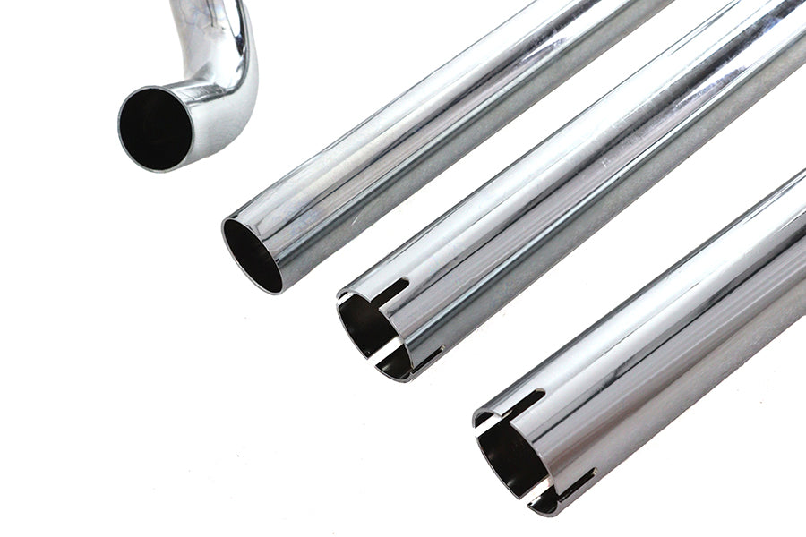 HARLEY True Dual Chrome Auspuffanlage passend für 1970-1984 FL,