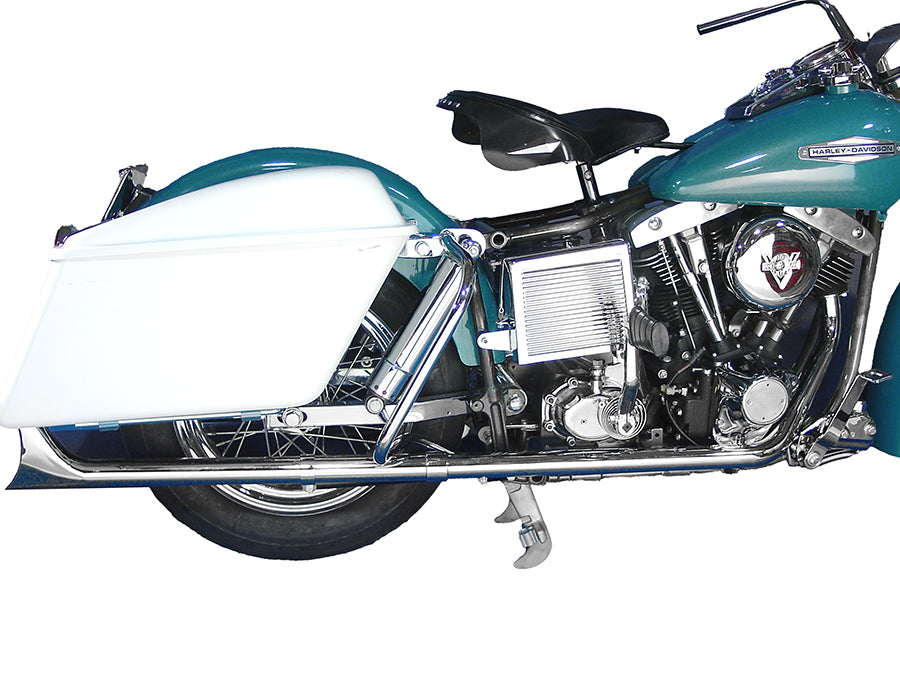 HARLEY True Dual Chrome Auspuffanlage passend für 1970-1984 FL,