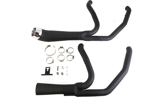HARLEY Cyclone 1-3/4 Zoll 2 in 1 Auspuffkrümmer-Set schwarz, passend für 2006-2022 FLT, 1986-2006 FXST,
