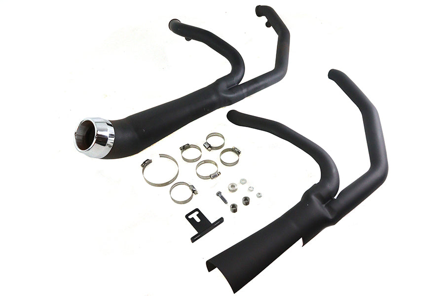 HARLEY サイクロン 1-3/4インチ 2-INTO-1 エキゾーストヘッダーセット ブラック 2006-2022 FLT、1986-2006 FXST対応