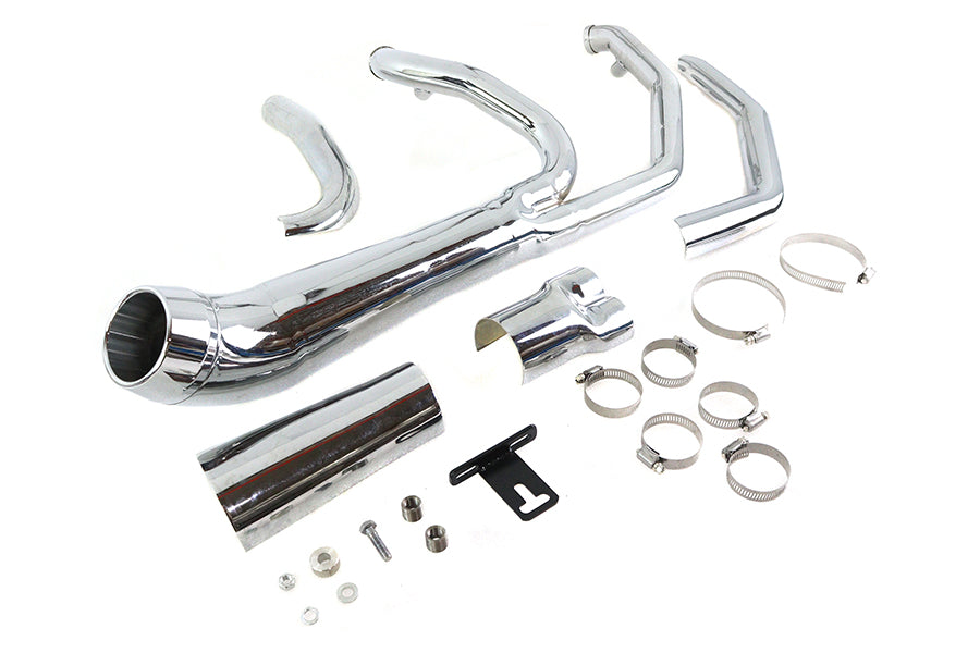 HARLEY Cyclone 1-3/4 Zoll 2-in-1 Krümmer-Set Chrom Passend für 2006–2022 FLT,