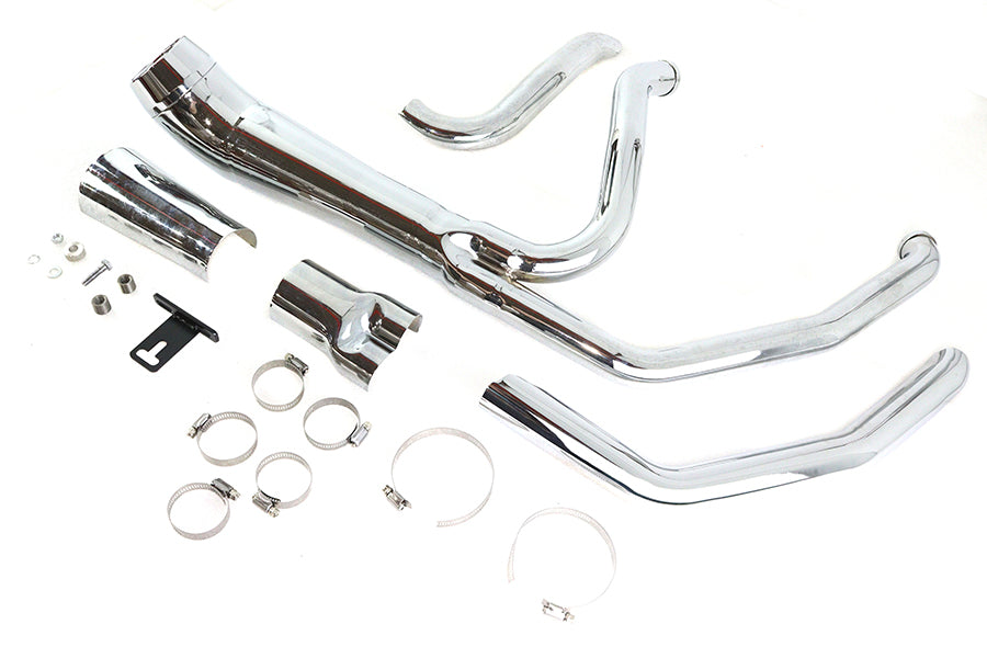 HARLEY Cyclone 1-3/4 Zoll 2-in-1 Krümmer-Set Chrom Passend für 2006–2022 FLT,