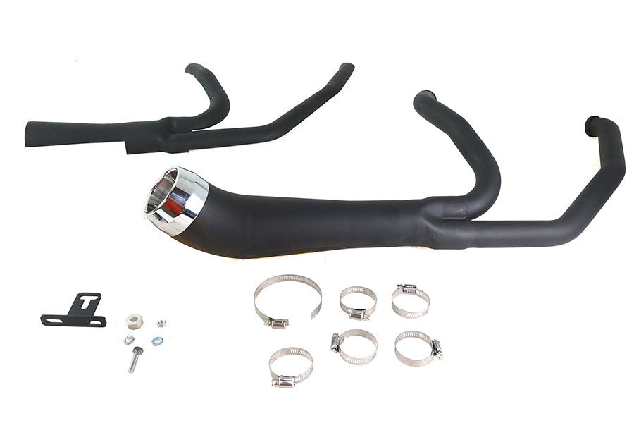 HARLEY Cyclone 1-3/4 Zoll 2-in-1 Auspuffkrümmer-Set Schwarz Passend für 1985-2005 FLT,