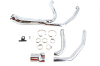 HARLEY Cyclone 1-3/4 Zoll 2-in-1 Auspuffkrümmer-Set Chrom Passend für 1985-2005 FLT,
