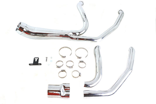 HARLEY Cyclone 1-3/4 Zoll 2-in-1 Auspuffkrümmer-Set Chrom Passend für 1985-2005 FLT,