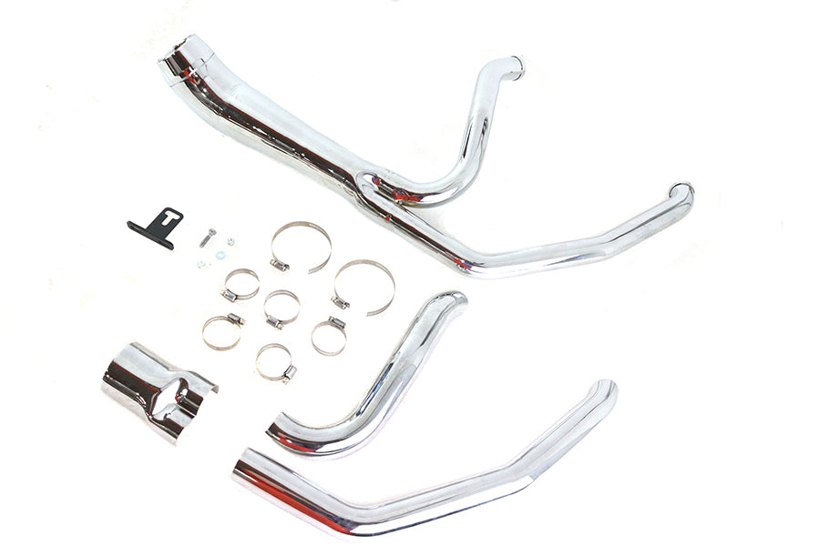 HARLEY Cyclone 1-3/4 Zoll 2-in-1 Auspuffkrümmer-Set Chrom Passend für 1985-2005 FLT,