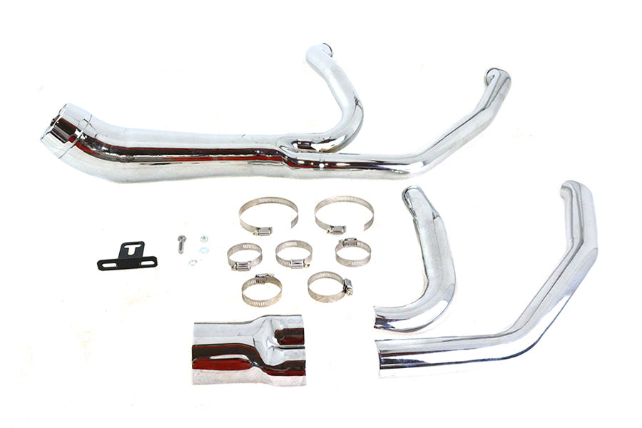 HARLEY Cyclone 1-3/4 Zoll 2-in-1 Auspuffkrümmer-Set Chrom Passend für 1985-2005 FLT,