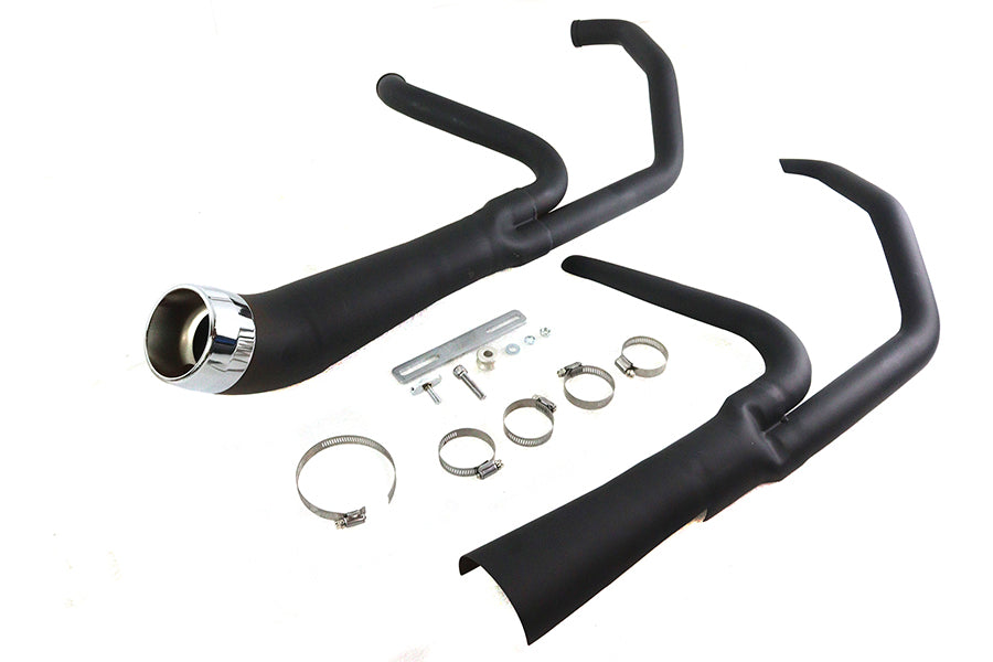 HARLEY Cyclone 1-3/4 Zoll 2-in-1 Auspuffkrümmer-Set Schwarz Passend für 1986-2006 FXST,