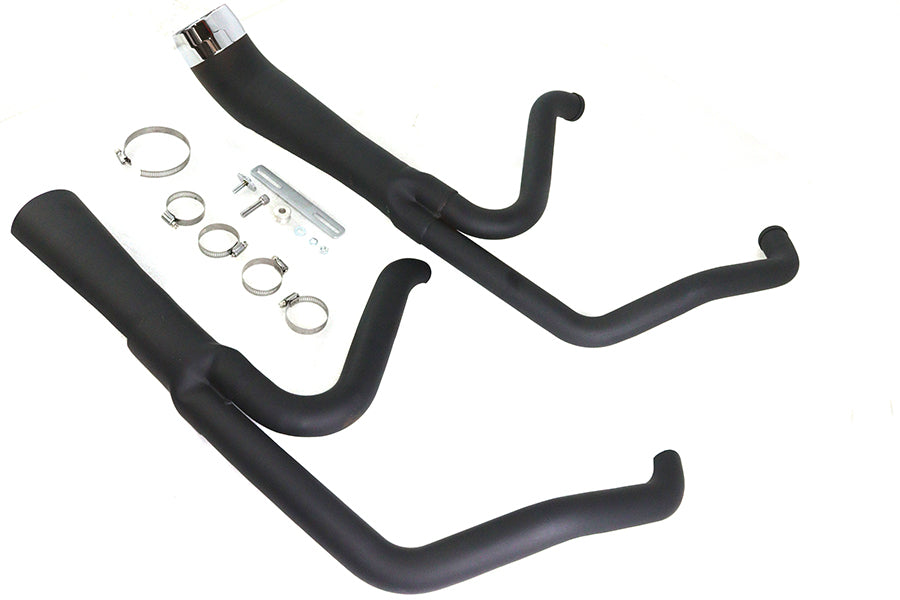 HARLEY Cyclone 1-3/4 Zoll 2-in-1 Auspuffkrümmer-Set Schwarz Passend für 1986-2006 FXST,