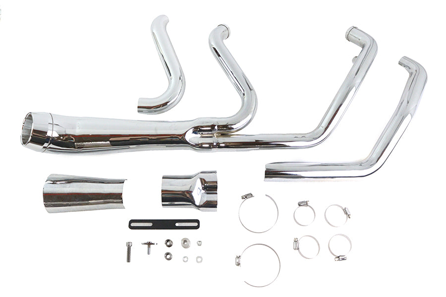 HARLEY Cyclone 1-3/4 Zoll 2-in-1 Auspuffkrümmer-Set Chrom Passend für 2007-UP FXST,