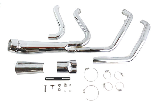 HARLEY Cyclone 1-3/4 Zoll 2-in-1 Auspuffkrümmer-Set Chrom Passend für 2007-UP FXST,